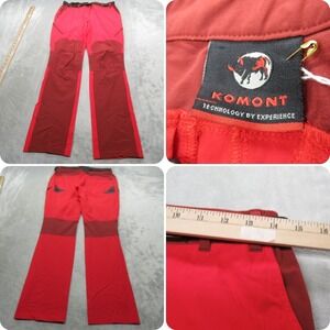 Komont Pants Womens 29x29‎ Red Lightweight Water Resistant Belted Hiking NWOT